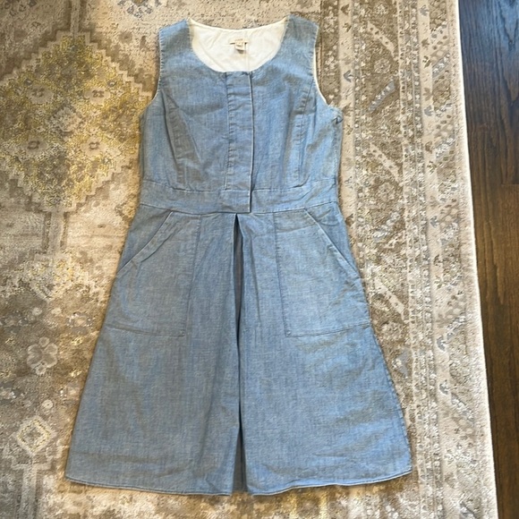 J Crew Blue Chambray Dress - Picture 5 of 12